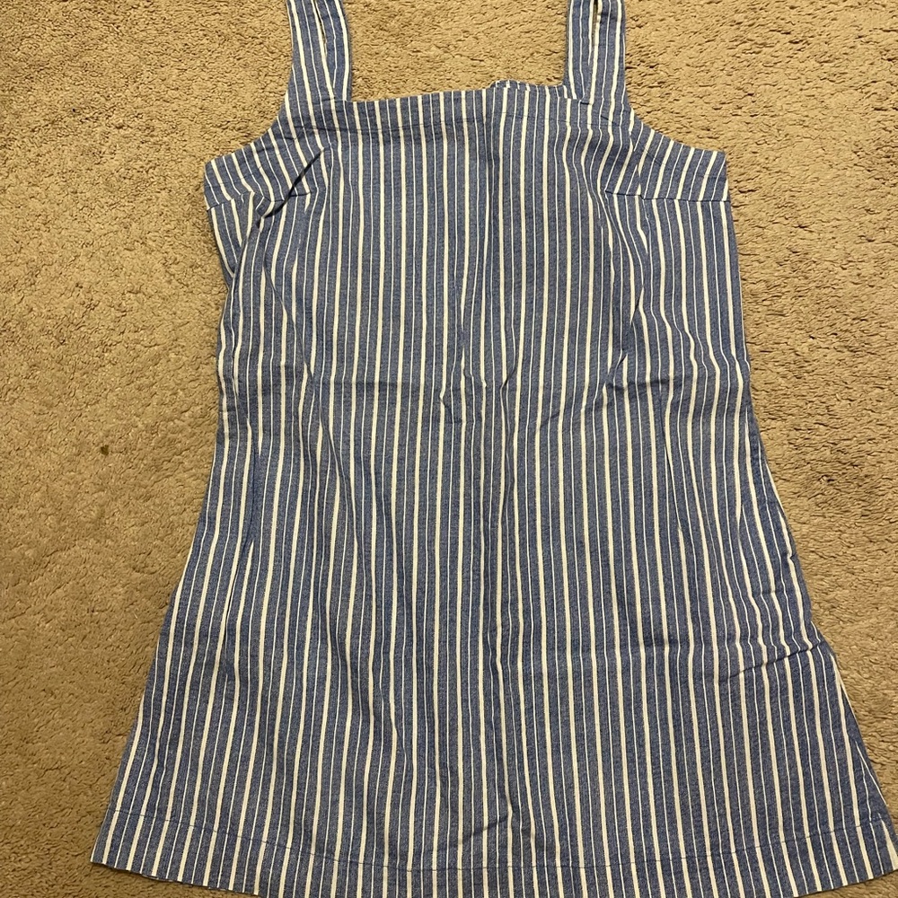 A New Day Blue and White Striped Top